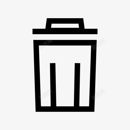 罐子篮子垃圾箱图标svg_新图网 https://ixintu.com 垃圾 垃圾箱 废物 废纸篓 篮子 罐子