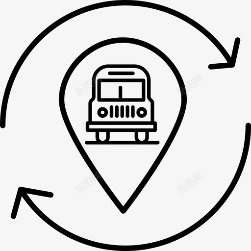 总线gps位置图标svg_新图网 https://ixintu.com gps pin v5 位置 地图 总线 车站