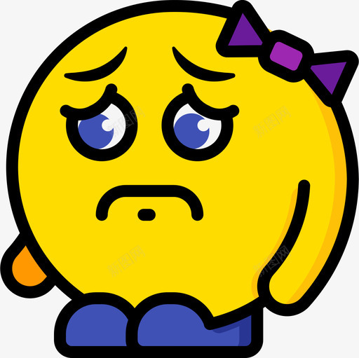 伤感表情4线条色彩图标svg_新图网 https://ixintu.com 伤感 线条 色彩 表情