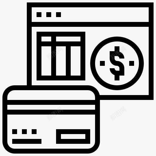 对账单账户余额图标svg_新图网 https://ixintu.com 余额 对账单 账户 贷方 银行 银行行1