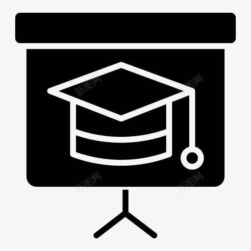 黑板76学校实心图标svg_新图网 https://ixintu.com 学校 实心 黑板