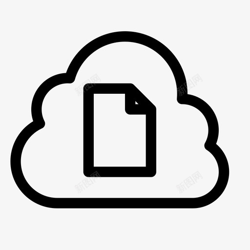 云文件文档在线图标svg_新图网 https://ixintu.com 云数据存储 云文件 在线 存储 文档