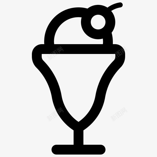 冰淇淋圣代甜点食物图标svg_新图网 https://ixintu.com 冰淇淋圣代 甜品 甜点 食物