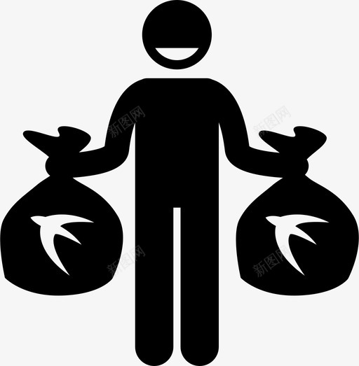 燕窝收获袋装人图标svg_新图网 https://ixintu.com 人 燕子养殖 燕窝收获 袋装 食用燕窝