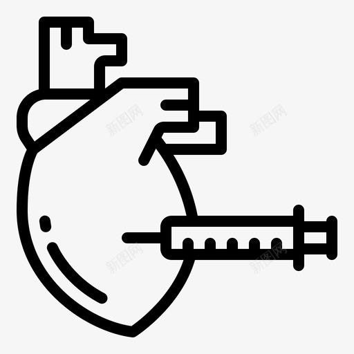 心脏病发作死亡急诊图标svg_新图网 https://ixintu.com 医疗 医院 发作 复苏 心肺 心脏病 急诊 死亡