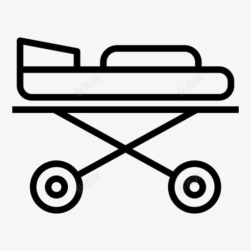 担架救护车急救车图标svg_新图网 https://ixintu.com 医疗 急救车 担架 救护车 救援 类型 线路 轮床