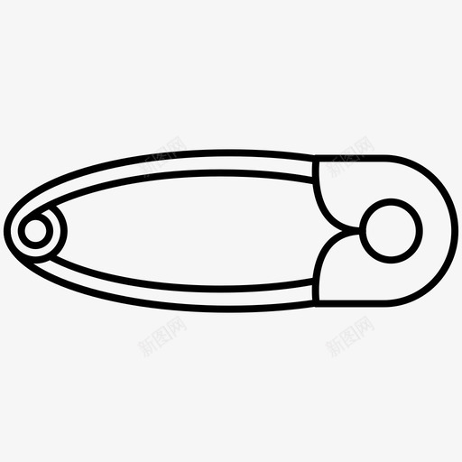 安全别针布针图标svg_新图网 https://ixintu.com 安全别针 布 缝纫和裁剪线图标 裁缝 针