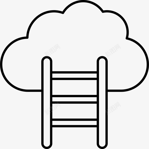 职业云阶梯图标svg_新图网 https://ixintu.com 商业 图标 成功 服务器 职业 金融 阶梯