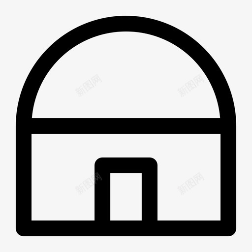 穹顶之家海滩小屋图标svg_新图网 https://ixintu.com 之家 假日 小屋 海滩 穹顶