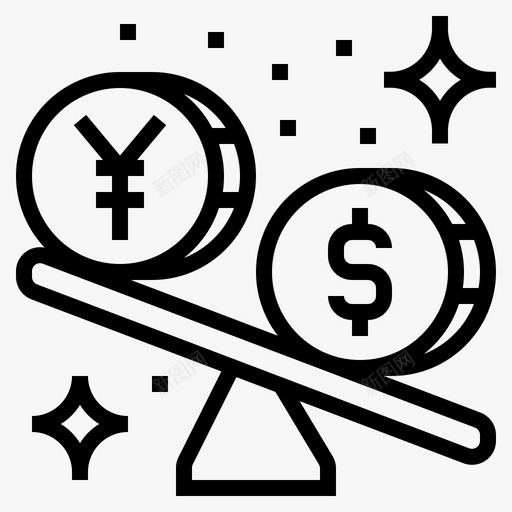 人民币升值中国货币图标svg_新图网 https://ixintu.com 中国 中美 中美贸易 中美贸易战PPT模板 人民币 升值 美元 货币 贸易战