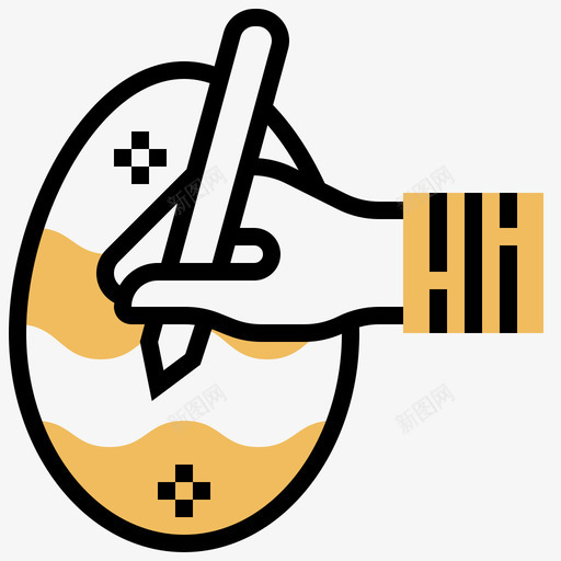 艺术复活节56黄影图标svg_新图网 https://ixintu.com 复活节 艺术 黄影