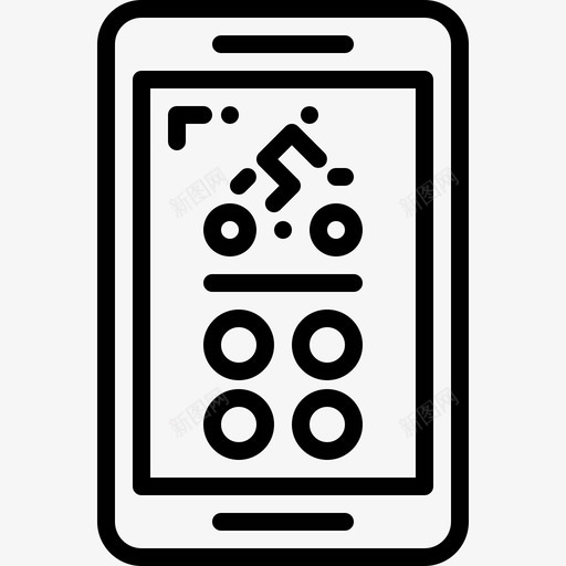 自行车应用程序自行车智能手机图标svg_新图网 https://ixintu.com 商店 应用程序 手机 智能 电脑 自行车