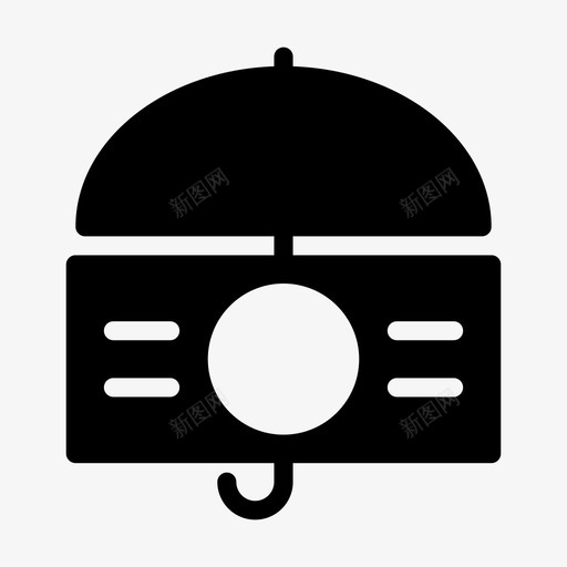 安全支付美元保险图标svg_新图网 https://ixintu.com 保护 保险 安全支付 美元 财务线字形图标 货币