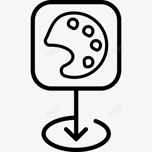 艺术艺术家机构图标svg_新图网 https://ixintu.com 地图针 地图针v11 地点 机构 艺术 艺术家