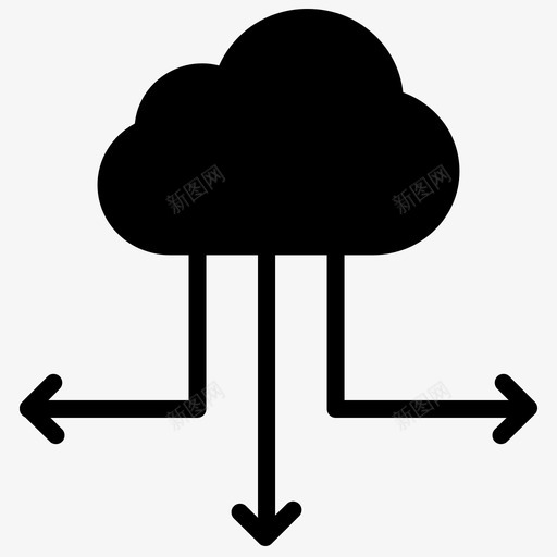 发布管理云部署云服务器图标svg_新图网 https://ixintu.com blackfill devops 发布 存储 服务器 测试 管理 部署