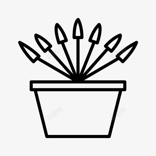 采购产品植物仙人掌盆栽植物图标svg_新图网 https://ixintu.com 仙人掌 刺梨 园林设备 盆栽植物 肉质 采购产品植物 野生植物