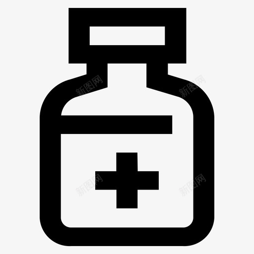 药片药瓶药图标svg_新图网 https://ixintu.com 医院 急诊 药 药片 药瓶