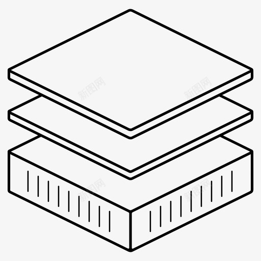 床垫层骨科床垫图标svg_新图网 https://ixintu.com 床垫层 骨科床垫