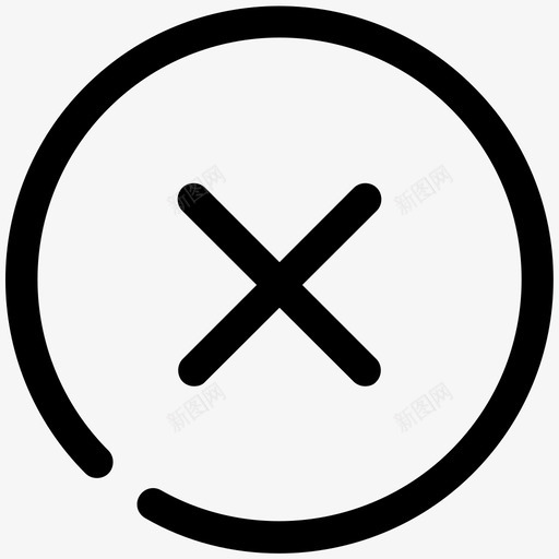 关闭取消交叉图标svg_新图网 https://ixintu.com 交叉 关闭 删除 取消 图标 圆叉 圈圈叉叉