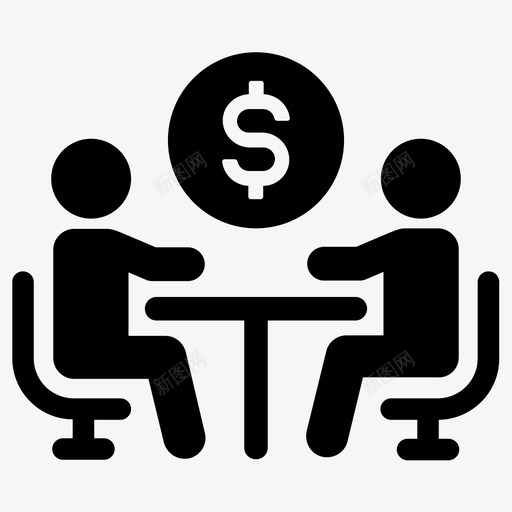 交易金钱谈判图标svg_新图网 https://ixintu.com 交易 结算 谈判 金钱