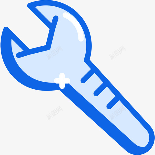 扳手构造99蓝色图标svg_新图网 https://ixintu.com 扳手 构造 蓝色