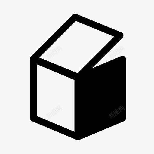 箱子纸板纸板箱图标svg_新图网 https://ixintu.com 拆箱 立方体 箱子 纸板