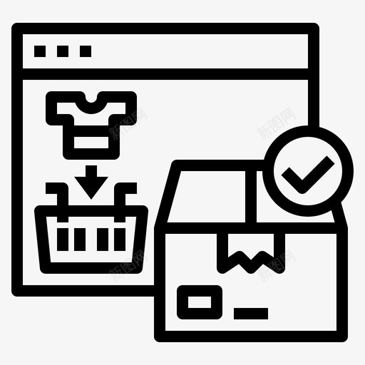 在线互联网商店图标svg_新图网 https://ixintu.com 互联网 商店 在线 在线购物 网络 购物
