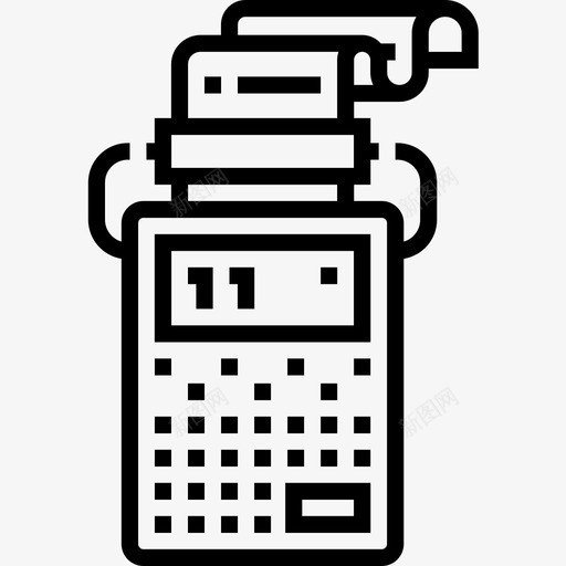 计算器银行54线性图标svg_新图网 https://ixintu.com 线性 计算器 银行54