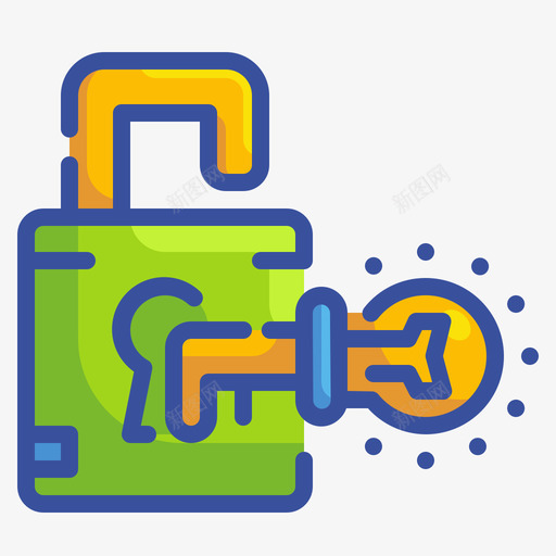 钥匙商业创新线条色彩图标svg_新图网 https://ixintu.com 创新 商业 线条 色彩 钥匙