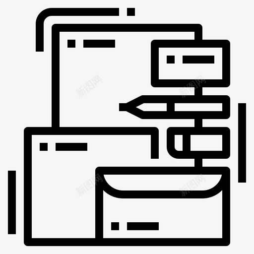 品牌识别创意和5线性图标svg_新图网 https://ixintu.com 创意和设计5 品牌识别 线性