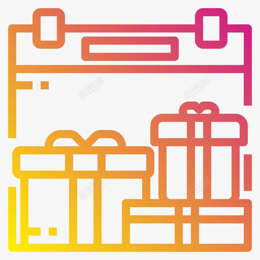 派对礼物26渐变色图标svg_新图网 https://ixintu.com 变色 派对 渐变 礼物