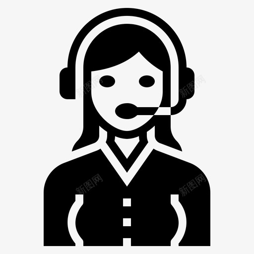 操作员女性职业图标svg_新图网 https://ixintu.com 女性 字形 操作员 支持 职业 职业女性
