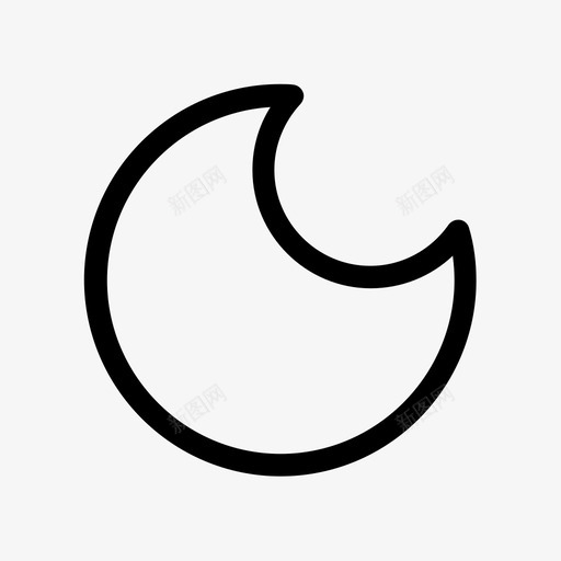 夜半月月天气1图标svg_新图网 https://ixintu.com 夜半 天气 月月