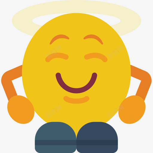 天使表情人物2平淡图标svg_新图网 https://ixintu.com 人物 天使 平淡 表情