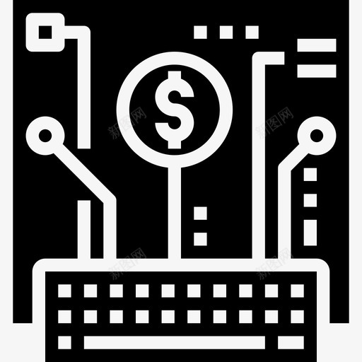 键盘商务概念10填充图标svg_新图网 https://ixintu.com 商务概念10 填充 键盘
