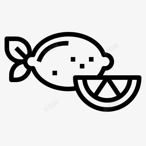 柠檬减肥食品水果图标svg_新图网 https://ixintu.com 减肥食品 有机 柠檬 水果 素食