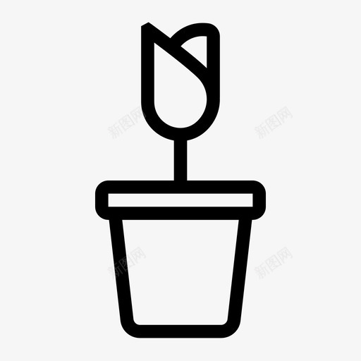 植物花绿图标svg_新图网 https://ixintu.com 教育像素完美 植物 生长 盆栽 绿 自然 花