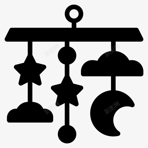 婴儿床玩具婴儿手机儿童图标svg_新图网 https://ixintu.com 儿童 婴儿床玩具 婴儿手机 月亮 玩具 睡眠固体