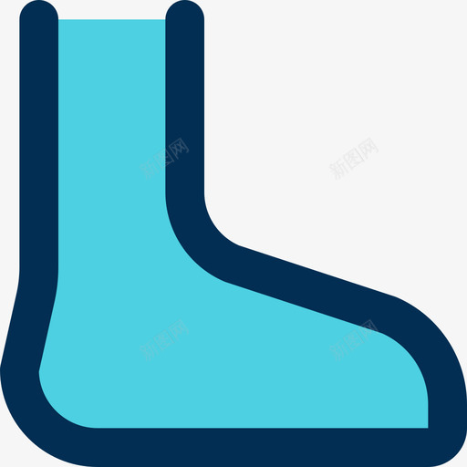 脚身体部位2线条颜色图标svg_新图网 https://ixintu.com 线条 身体 部位 颜色
