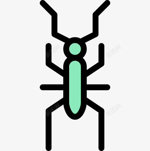 蟋蟀昆虫12线形颜色图标svg_新图网 https://ixintu.com 昆虫 线形 蟋蟀 颜色