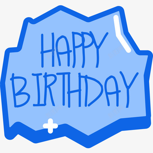 生日快乐假期43蓝色图标svg_新图网 https://ixintu.com 假期43 生日快乐 蓝色