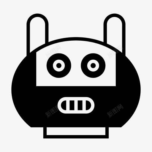 机器人自动化头部图标svg_新图网 https://ixintu.com 半机器人头部 头部 机器 机器人 玩具 自动化