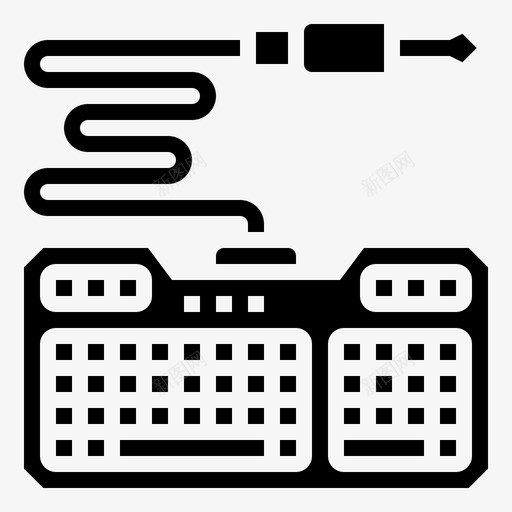 键盘电脑qwerty图标svg_新图网 https://ixintu.com qwerty 打字 有线 电脑 视频游戏glyph1 键盘