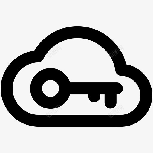 云密钥数据密码图标svg_新图网 https://ixintu.com 安全 密码 密钥 数据 服务器