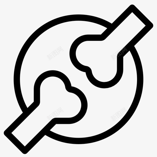骨头癌症关节图标svg_新图网 https://ixintu.com 关节 癌症 肌肉 肿瘤 骨头