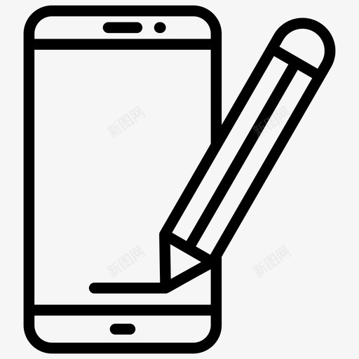 图形笔数字绘图板数字化仪图标svg_新图网 https://ixintu.com 人工智能线矢量图标集 图形板 图形笔 数字化仪 数字绘图板 笔板