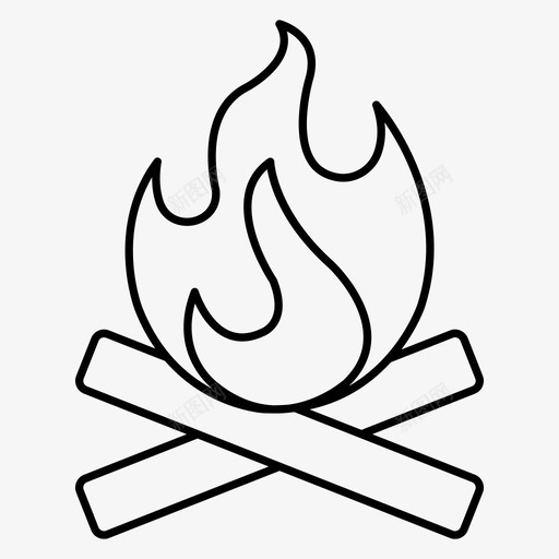 篝火燃烧壁炉图标svg_新图网 https://ixintu.com 冬天 冬装图标 壁炉 火焰 燃烧 篝火