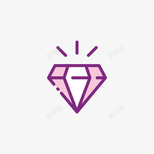 钻石婚礼175线性颜色图标svg_新图网 https://ixintu.com 婚礼175 线性颜色 钻石