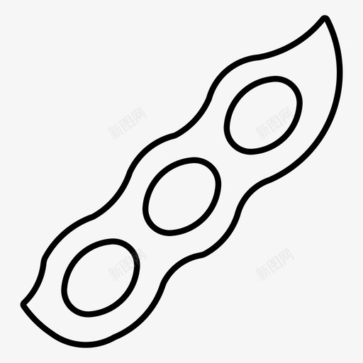 大豆水果仁图标svg_新图网 https://ixintu.com 坚果 大豆 水果 种子