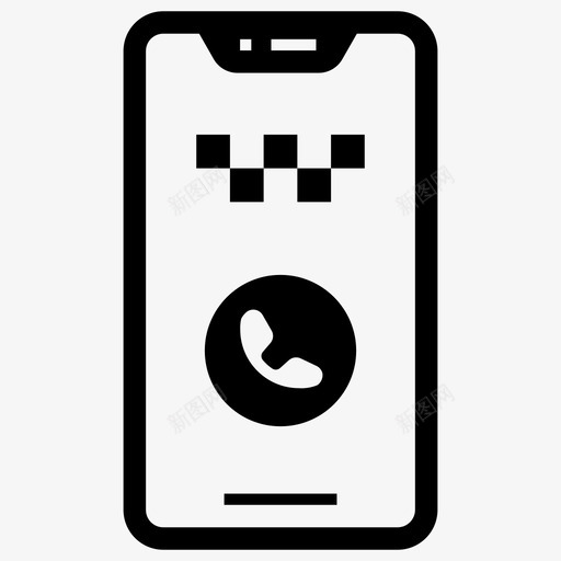 出租车samrtphone智能手机出租车呼叫图标svg_新图网 https://ixintu.com samrtphone 出租车 呼叫 填充 手机 智能 服务 移动